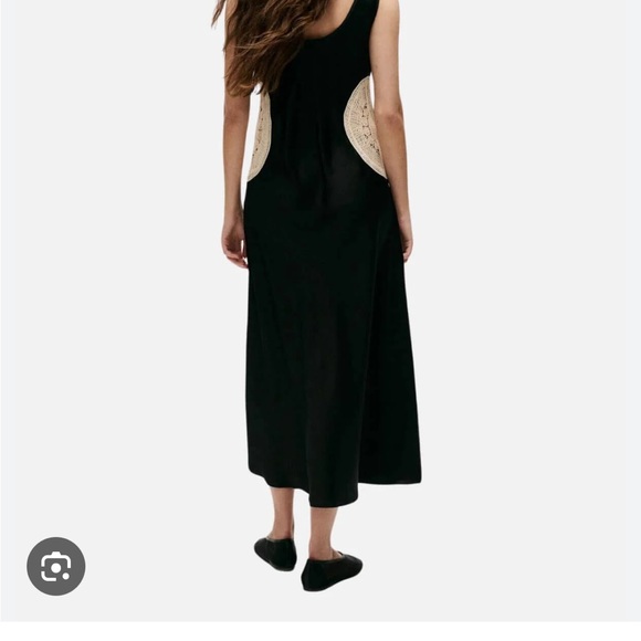 Silk Laundry Doilies Scoop Neck Dress - black - Picture 6 of 10